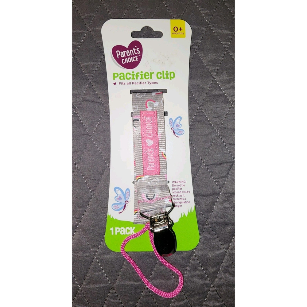 New! Parents Choice Pacifier Lanyard Clip Rainbow